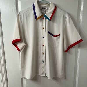 Vintage Colorful Button-Down Shirt